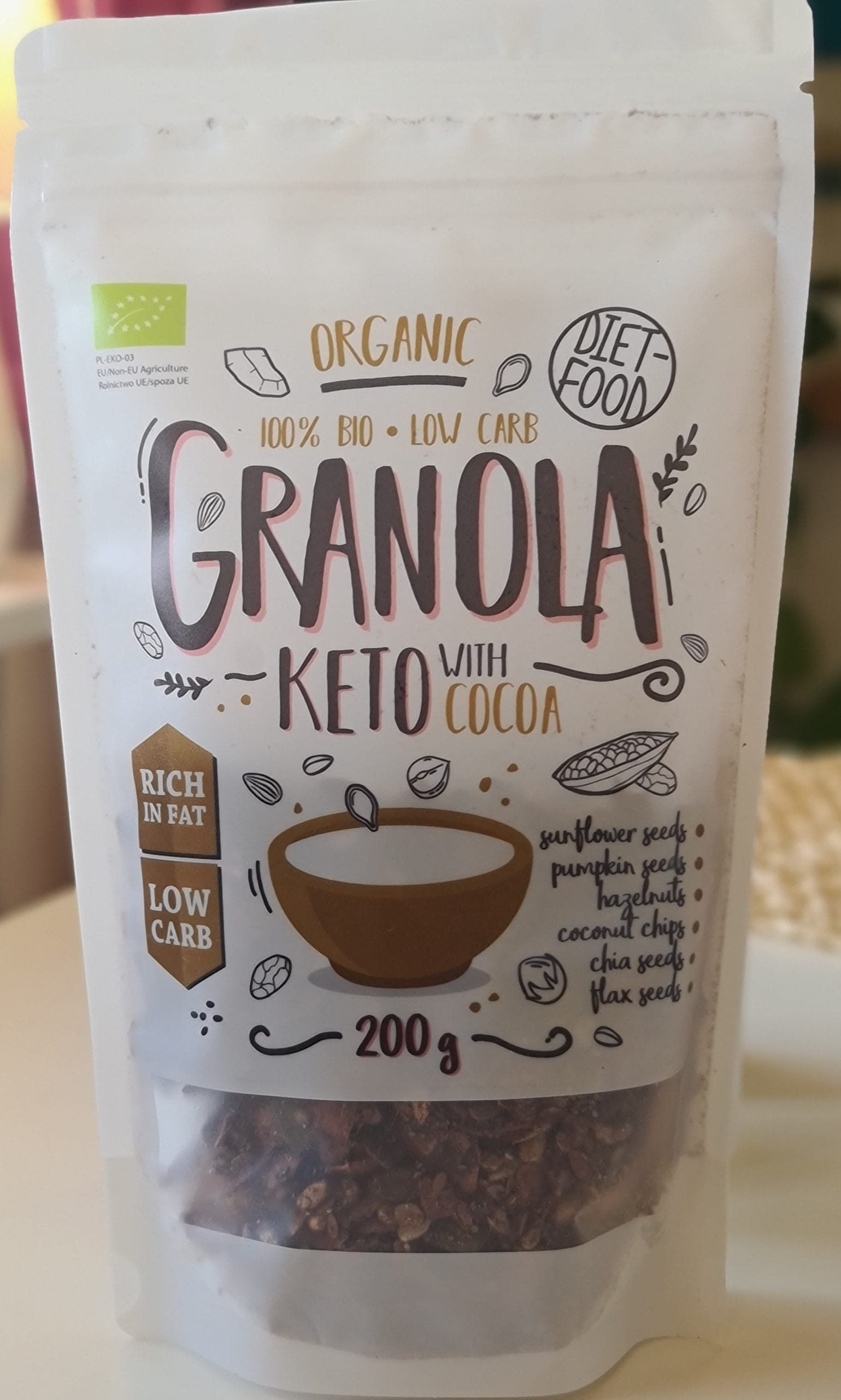 LowCarbKeto ekologisk Granola med kakao Lowcarbketo